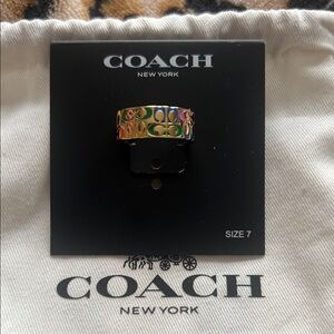 Coach Rainbow Pattern Ring